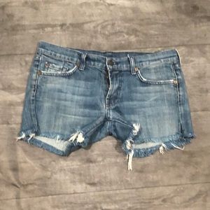7 for all mankind cut off denim short